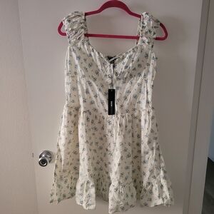 Fashion Nova Blue May Flowers Dress